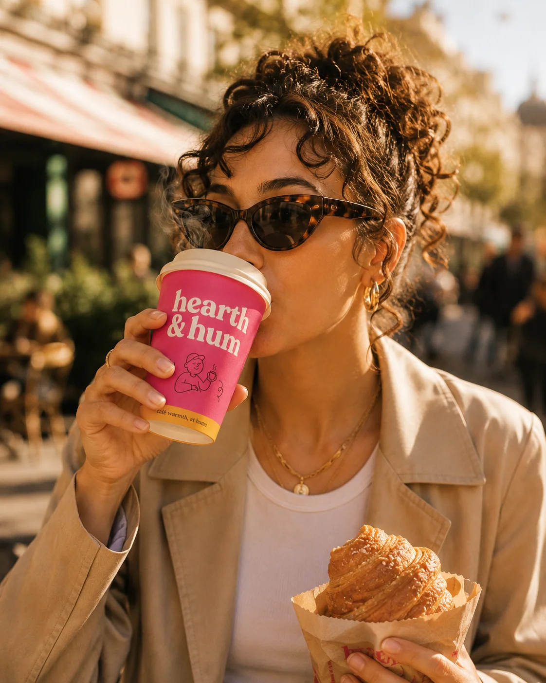 Friends sharing coffee