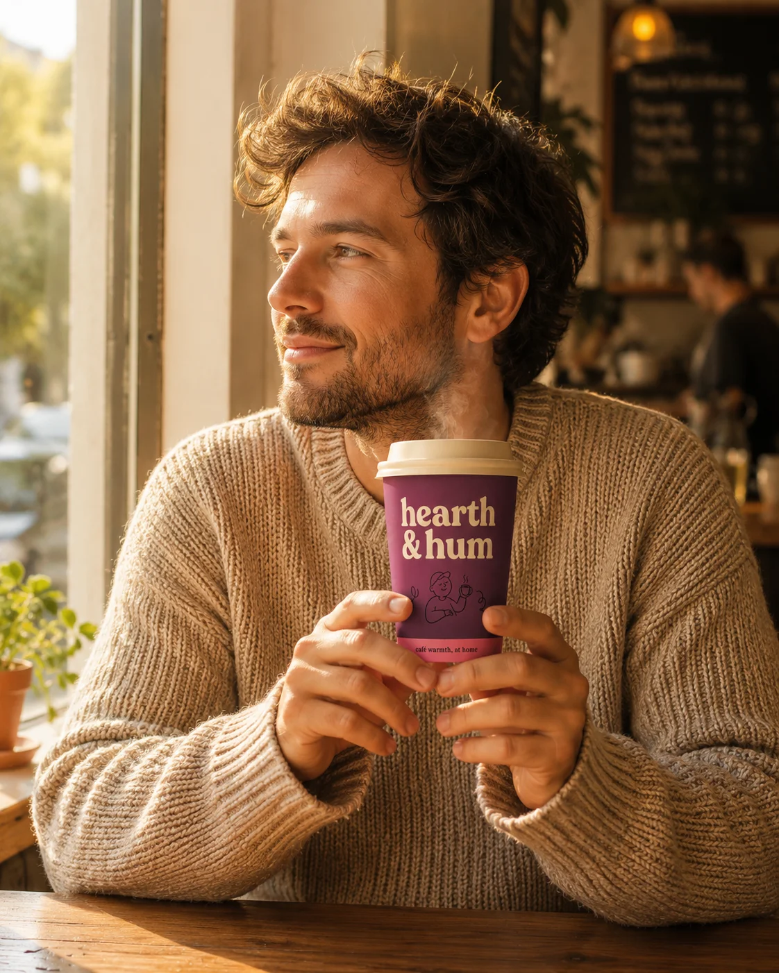Coffee lover with Hearth & Hum